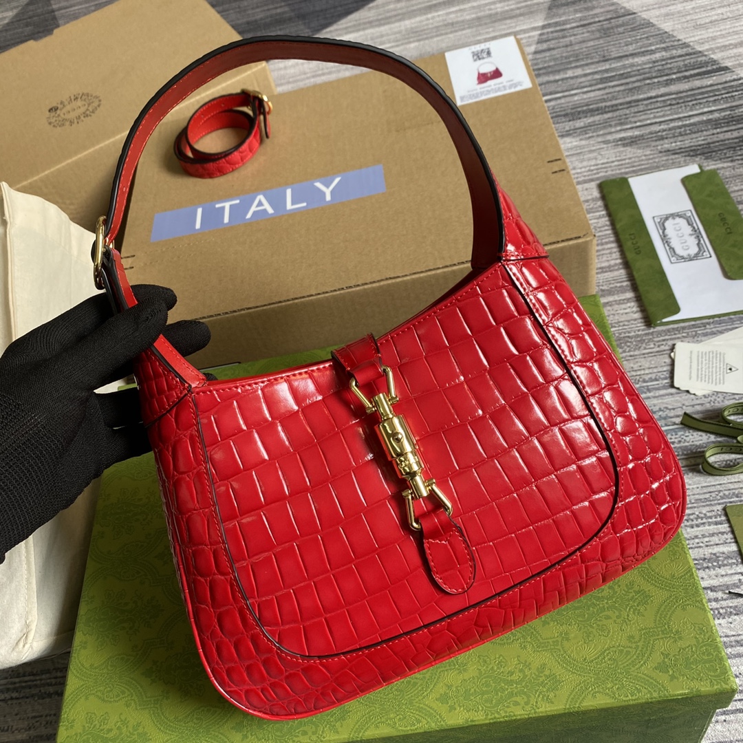 Gucci Jackie 1961 Small Shoulder Bag 636709 Red